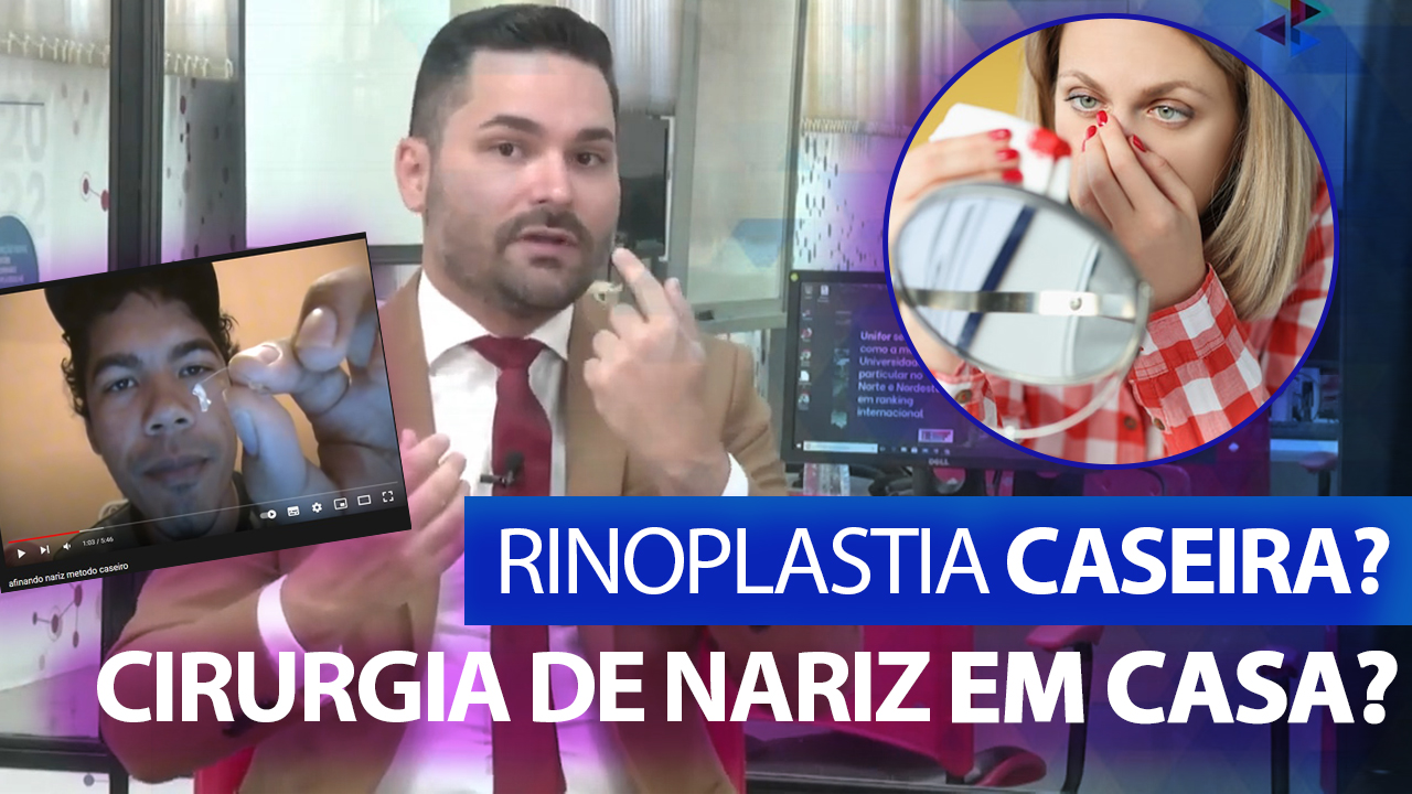 Procedimento caseiro para afinar o nariz | Rinoplastia em casa | Cirurgia de nariz caseira